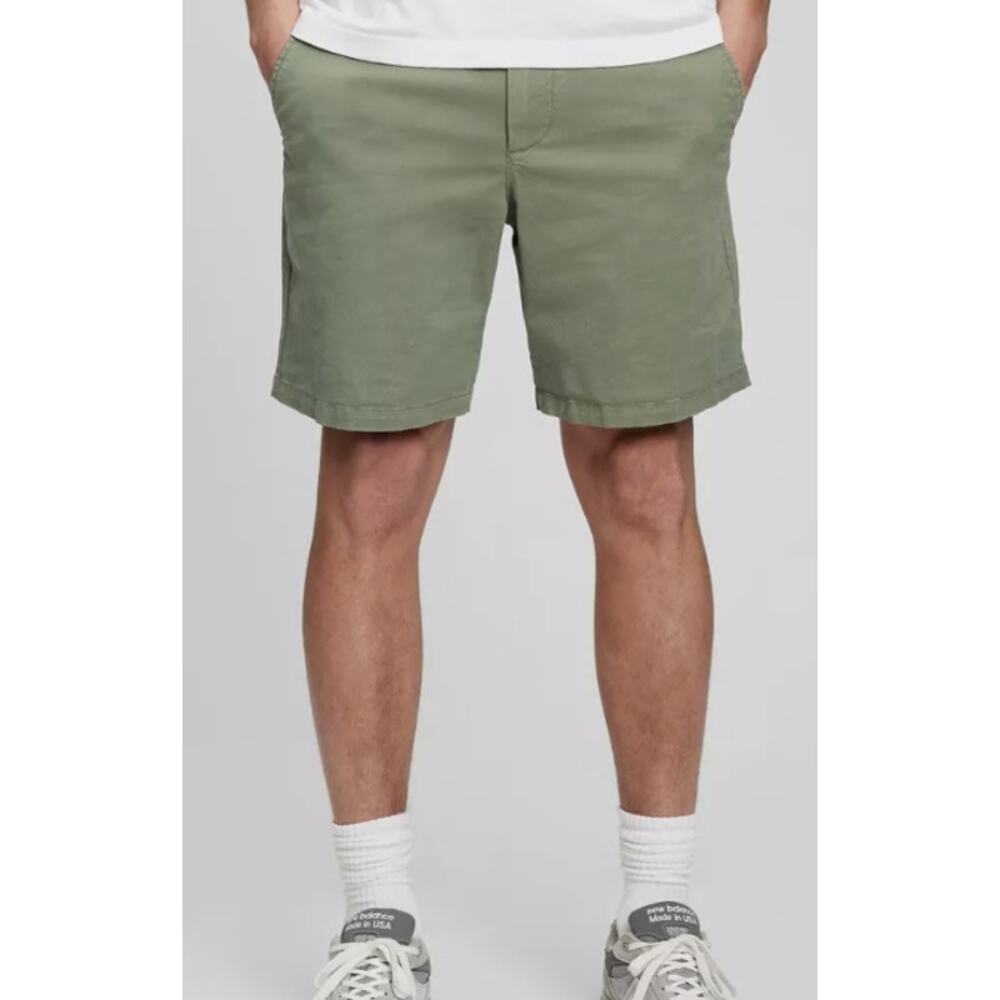 Gap Men’s 12" Mid Rise Cotton Stretch Hiking‎ Outdoor Khaki Shorts Size 33 Green